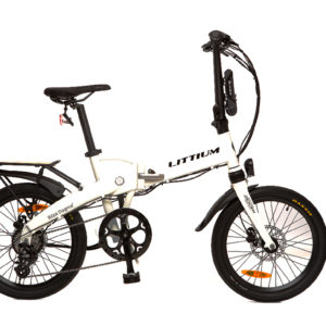 bicicleta urbana plegable eléctrica Littium-Kaos-Ibiza-Dogma-WHITE